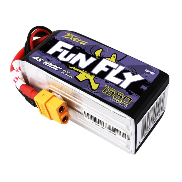 Tattu Funfly 1300mah 1550mah 4s 14,8 V 100c Batterie mit Xt60 Stecker für 250 230 210 180 Größe